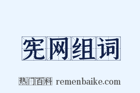 宪网组词是什么意思的图片